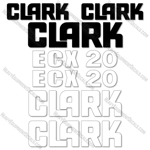 Fits Clark ECX20 Decal Kit Forklift  decal kit