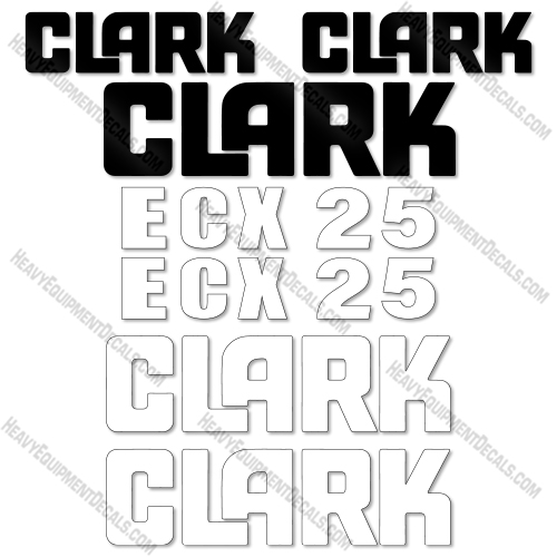 Fits Clark ECX25 Decal Kit Forklift   decal kit