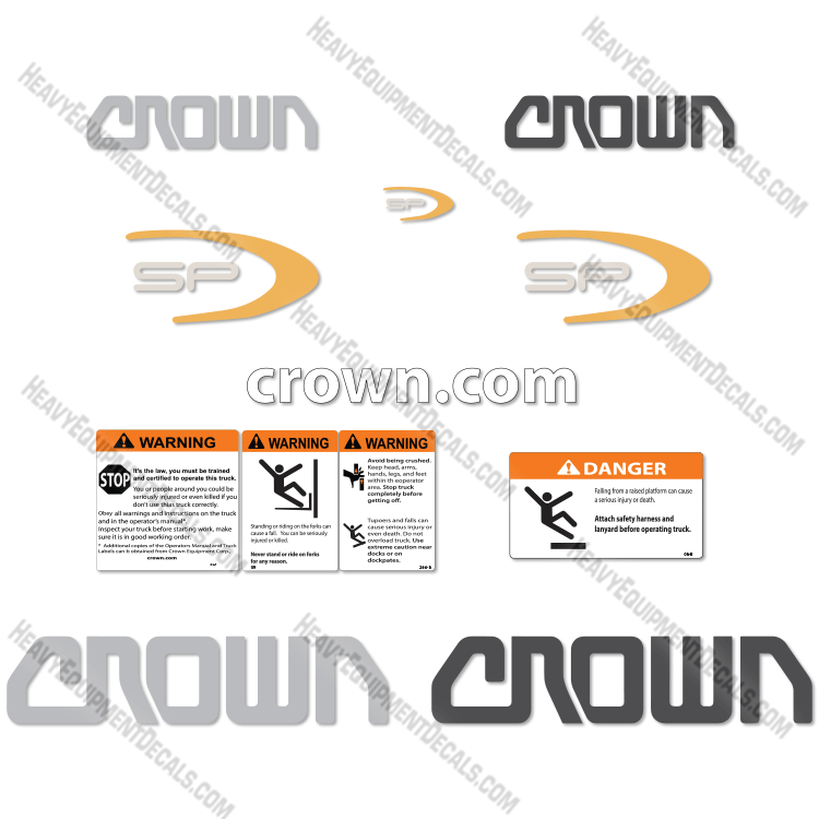 Fits Crown SP 3400  Decal Kit Forklift  decal kit, decals, fork lift,SP 3400 ,3400, sp