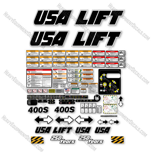 Custom USA Upgrade Fits JLG 400S Boom Lift - Aftermarket Kit 400, 400-s, 400s, decal kit, power,