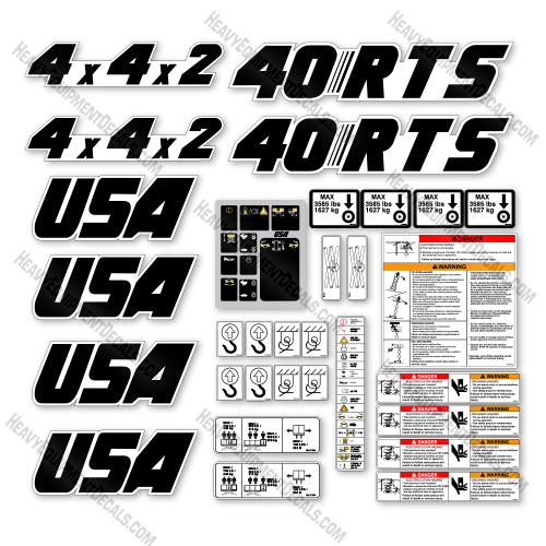 Custom USA Upgrade Fits JLG 40RTS Decal Kit Scissor Lift - Aftermarket Kit 40, 40rts, decal kit