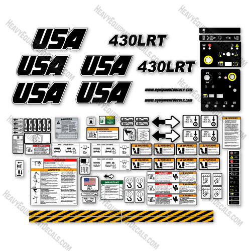 Custom USA Upgrade Fits JLG 430LRT Decal Kit Scissor Lift - Aftermarket Kit 430, 430l, 430lrt, decal kit