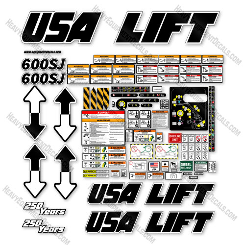Custom USA Upgrade Fits JLG 600SJ Boom Lift - Aftermarket Kit  600, 600-s, 600-sj, 600s, 600sj, decal kit, power, sj