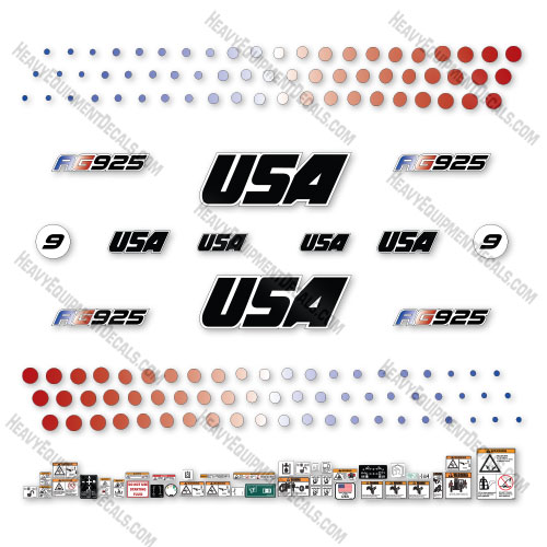 Custom USA Upgrade Fits JLG AG925 Decal Kit Telehandler - Aftermarket Kit  decal kit