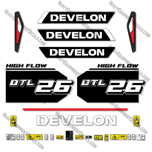 Develon DTL26 Decal Kit Compact Track Loader - Aftermarket Kit 