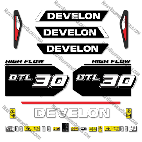 Develon DTL30 Decal Kit Compact Track Loader - Aftermarket Kit  