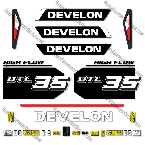 Develon DTL35 Decal Kit Compact Track Loader - Aftermarket Kit   