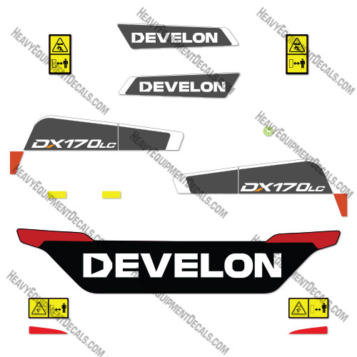 Fits Doosan DX170LC-5 Decal Kit Excavator decal kit, doosan, dx, dx170, dx170lc, lc