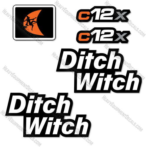 Fits Ditch Witch c12x Decal Kit Trencher   