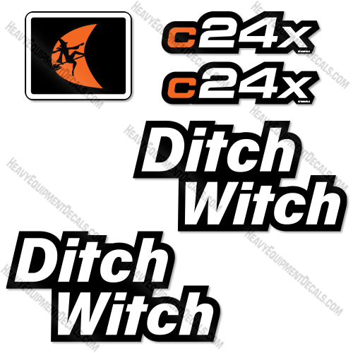 Fits Ditch Witch c24x Decal Kit Trencher 