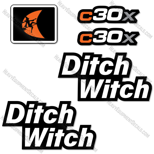 Fits Ditch Witch c30x Decal Kit Trencher  