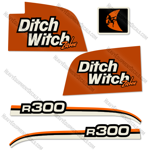 Fits Ditch Witch R300 Decal Kit Tool Carrrier decal kit, ditch-witch, ditchwitch, r-300, 300, trencher