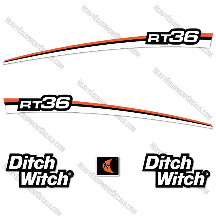 Fits Ditch Witch RT36 Decal Kit Trencher  36, decal kit, ditch-witch, ditchwitch, rt-36, rt36, trencher