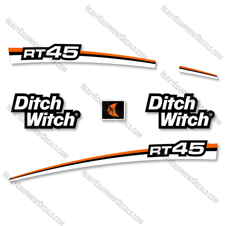 Fits Ditch Witch RT-45 Decal Kit Trencher 45, decal kit, ditch-witch, ditchwitch, rt 45, rt45, trencher