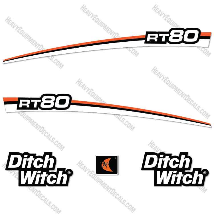 Fits Ditch Witch RT80 Decal Kit Trencher 80, decal kit, ditch-witch, ditchwitch, rt-80, rt80, trencher