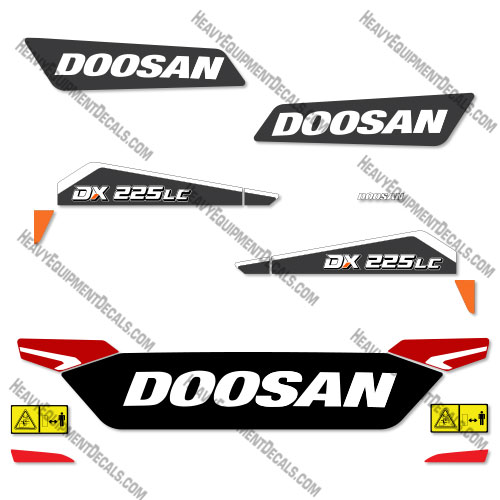 Fits Doosan DX225LC-7M Decal Kit Excavator 225, 225lc, 225lc-7, decal kit, dx225, dx225lc, dx225lc-7, sc225