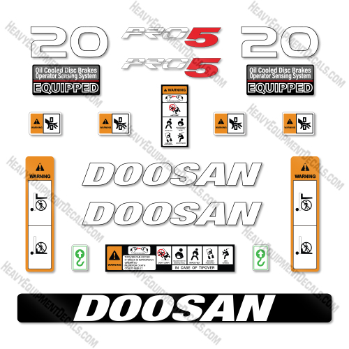 Doosan G20N-7 Decal Kit Forklift- Aftermarket Kit 