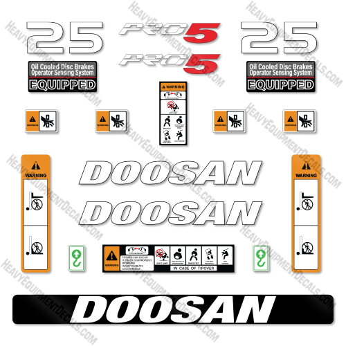 Doosan G25M-7 Decal Kit Forklift- Aftermarket Kit  