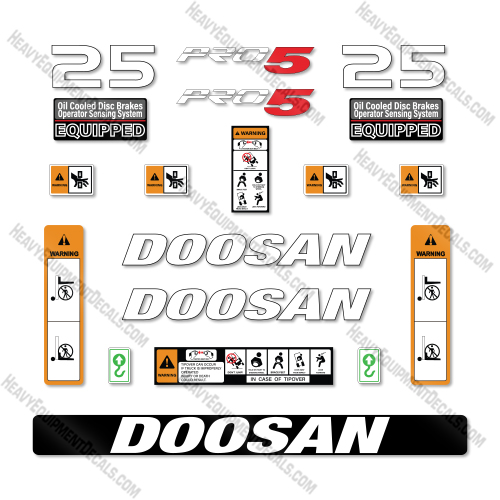 Doosan G25N-7 Decal Kit Forklift- Aftermarket Kit  