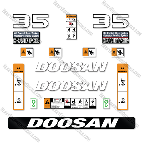 Doosan G35NC-7 Decal Kit Forklift- Aftermarket Kit    