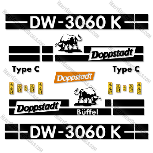 Fits Doppstadt  DW-3060K Decal Kit Shredder  decal kit