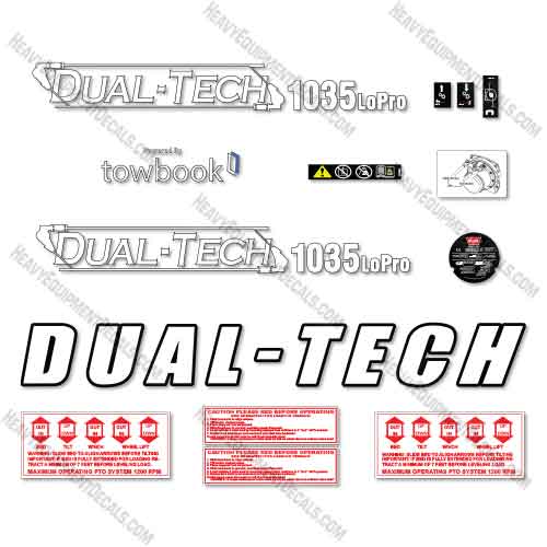 Fits Dual Tech 1035 Lo Pro Decal Kit Trailer decal kit, 1035, lopro