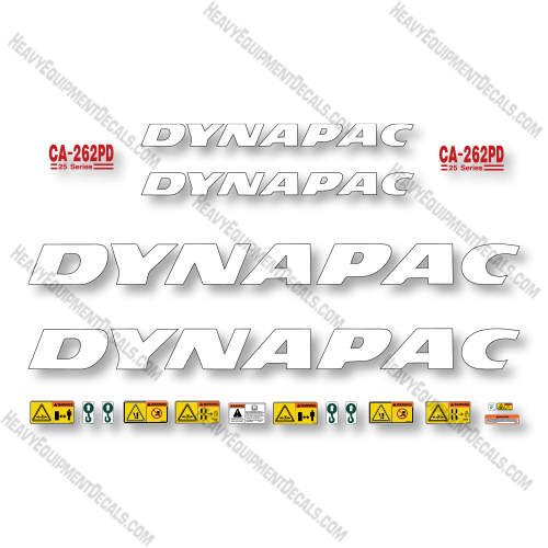Dynapac CA262 25 Series Decal Kit Smooth Drum Compactor - Aftermarket Kit decals, decal kit, dynapac , compactor