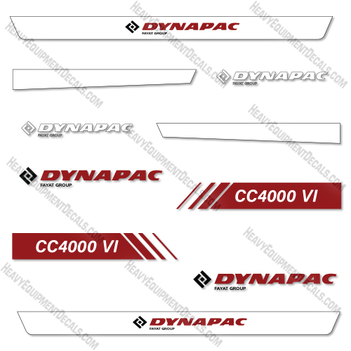 Fits Dynapac CC4000VI Decal Kit Asphalt Roller 