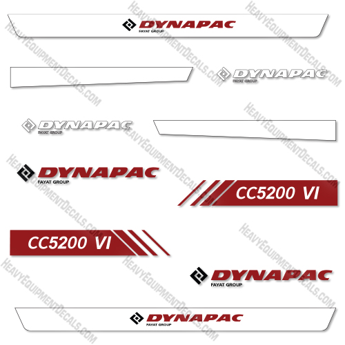 Fits Dynapac CC5200 VI Decal Kit Drum Roller 