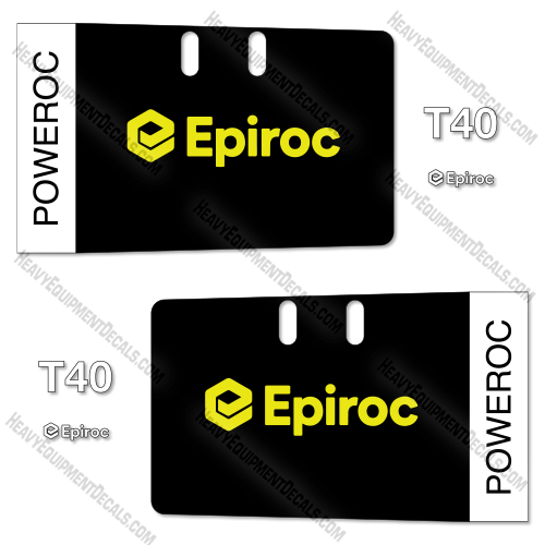 Fits Epiroc T40 Decal Kit Mining Drill Rig - Poweroc 40, decal kit, t40