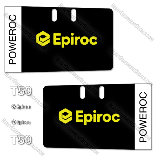 Fits Epiroc T50 Poweroc Decal Kit Mining Drill Rig 50, decal kit, t50