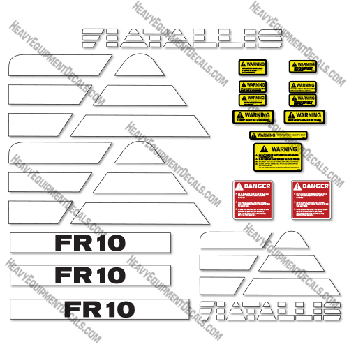 Fiat Allis FR10 Decal Kit Wheel Loader - Aftermarket Kit  160., 160.2, 1602, fiarallis, fiatallis, fr16, fr160, fr160.2, scraper, turbo