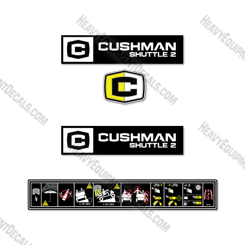 Fits Cushman Shuttle 2 Decal Kit Utility Vehicle    4x4, shuttle 2, 2, 