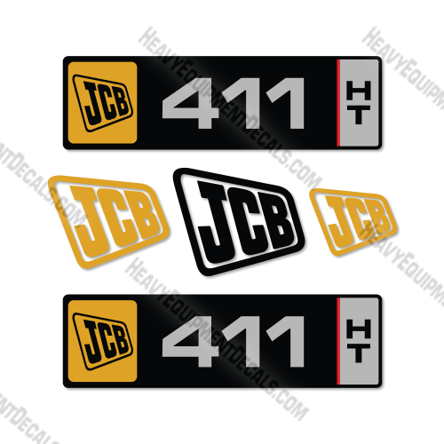 Fits JCB 411HT Decal Kit Wheel Loader JCB, 411, 411HT, wheel loader