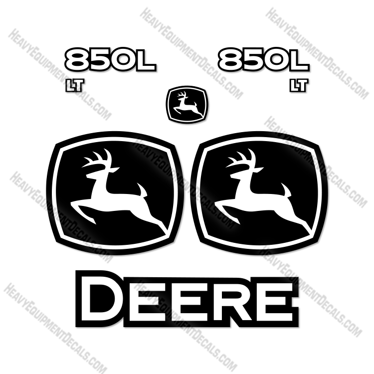 Fits John Deere 850L LT Dozer Crawler Decal Kit  850, 850l, decal kit, john deere, Skid Steer, LT