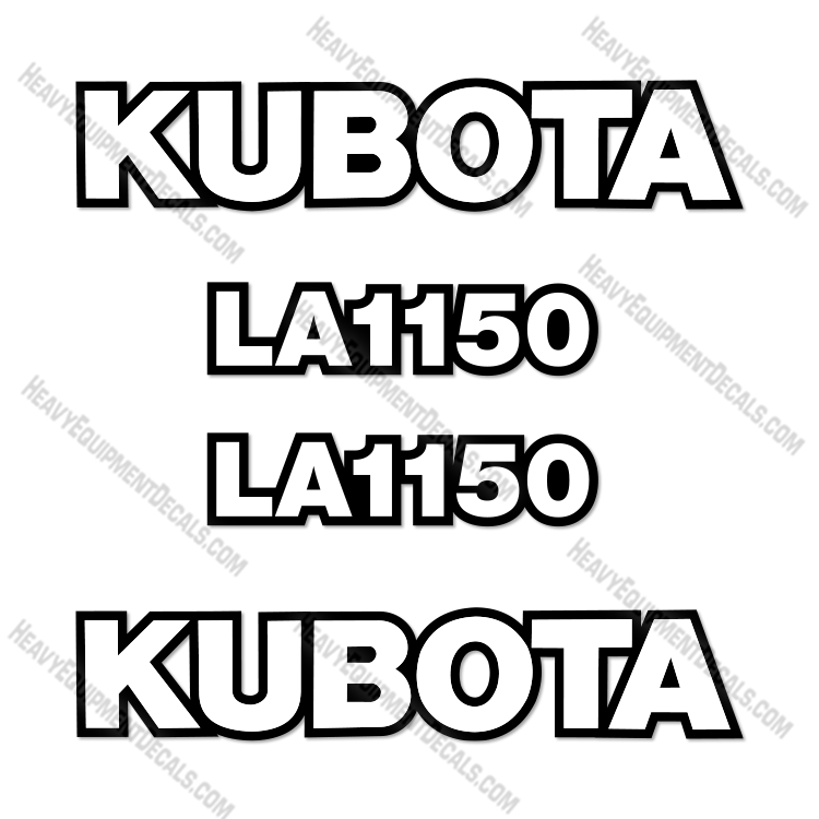 Fits Kubota LA1150 Decal Kit Loader Arms    1150, Kubota, la, la1150