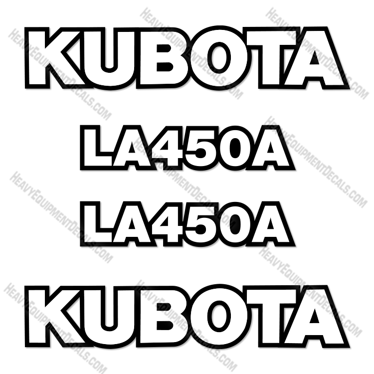 Fits Kubota LA450A Decal Kit Loader Arms   450a, Kubota, la, la450a