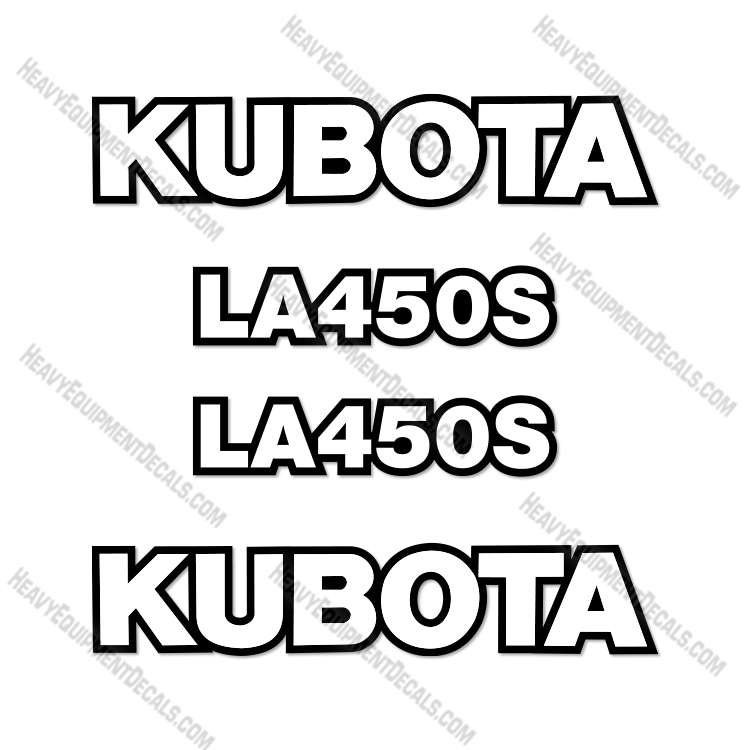 Fits Kubota LA450S Decal Kit Loader Arms 450s, Kubota, la, la450s