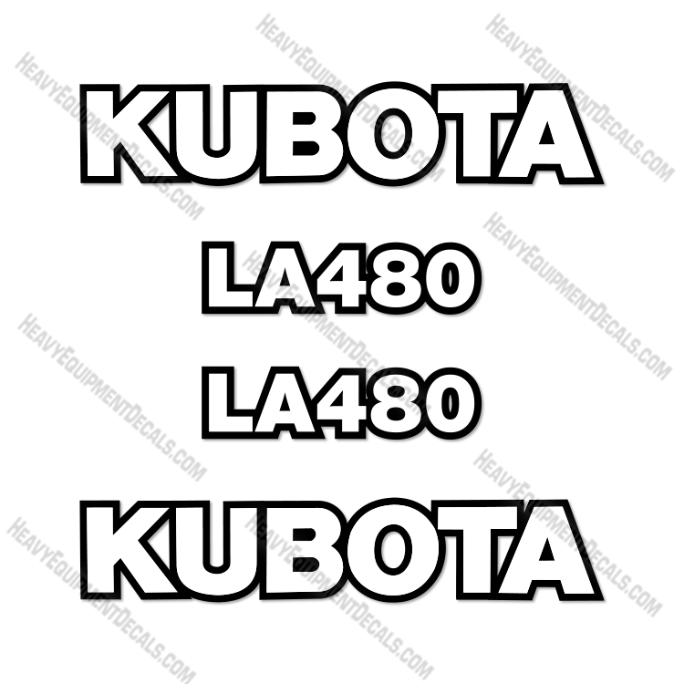 Fits Kubota LA480 Decal Kit Loader Arms   480, Kubota, la, la480