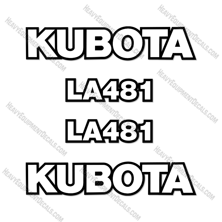 Fits Kubota LA481 Decal Kit Loader Arms   481, Kubota, la, la481