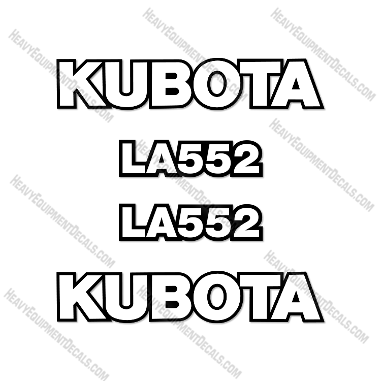Fits Kubota LA552 Decal Kit Loader Arms     552, Kubota, la, la552