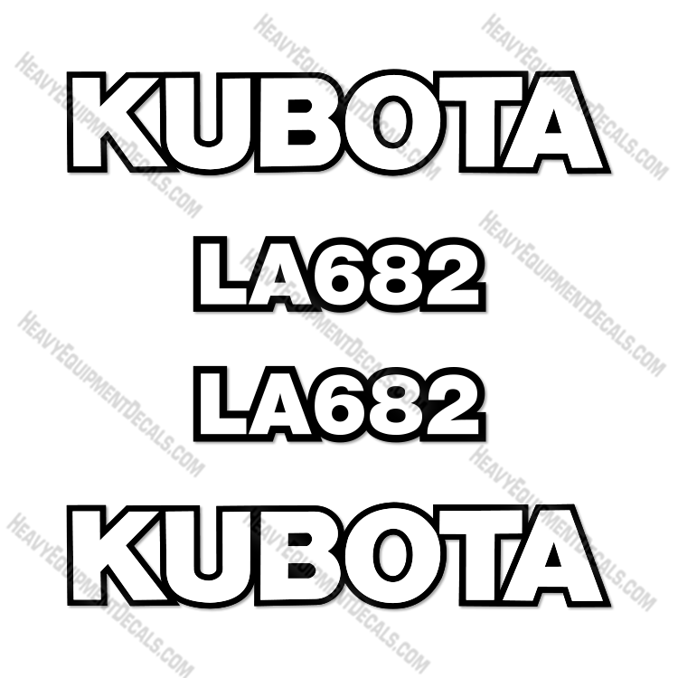 Fits Kubota LA682 Decal Kit Loader Arms  682, Kubota, la, la682