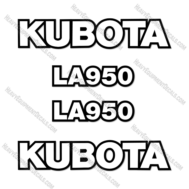 Fits Kubota LA950 Decal Kit Loader Arms    950, Kubota, la, la950