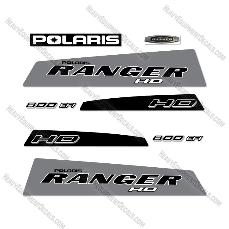 Fits Polaris Ranger 800 EFI HD Decal Kit Utility Vehicle -Grey 800, 800 HD, 800efi, decal kit, efi, UTV