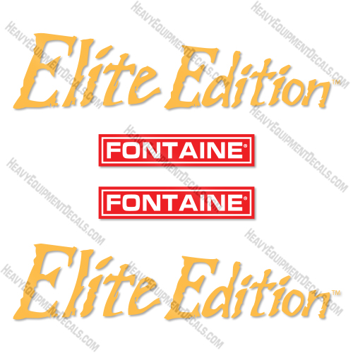 Fits Fontaine Elite Edition Trailer Logos Decal Kit Trailer  decal kit