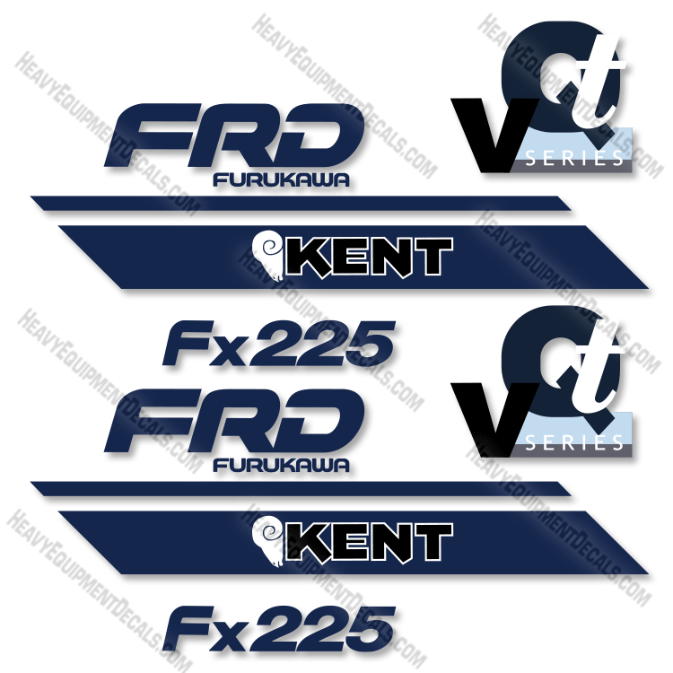 Fits FRD Kent FX225 Decal Kit Hydraulic Hammer decal kit, 225, fx225, fx-225