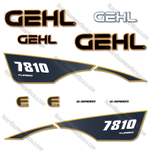 Fits GEHL 7810 Turbo Decal Kit Skid Steer decal kit, sl 7810, sl7810