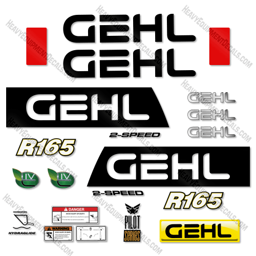 Fits GEHL R165 Decal Kit Track Loader 165, decal kit, gehl, rt-165, rt165, skid steer, skidsteer