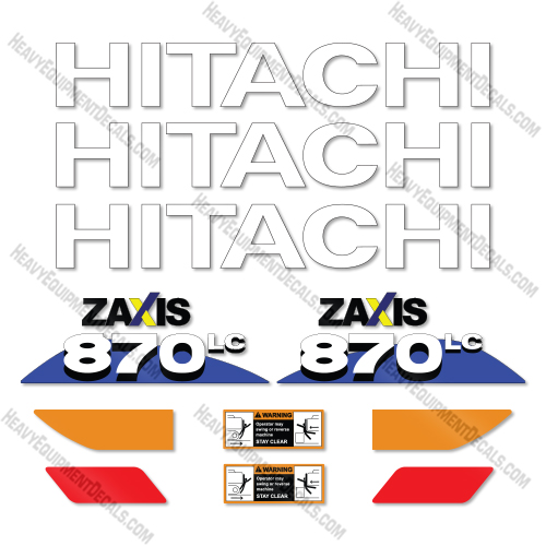 Hitachi ZX870LC-6 Decal Kit Excavator - Aftermarket Kit  