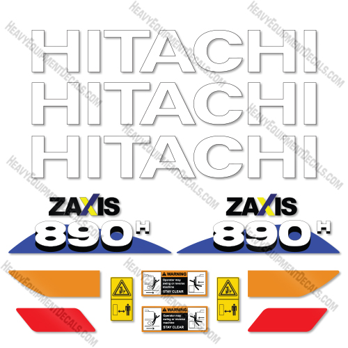 Hitachi - Hitachi ZX890H-6 Decal Kit Excavator - Aftermarket Kit